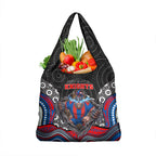 Newcastle Knights Grocery Bag The Scream of Lightning Eyes - Indigenous Dot Ripping Effect