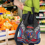 Newcastle Knights Grocery Bag The Scream of Lightning Eyes - Indigenous Dot Ripping Effect