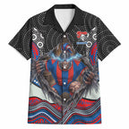 Newcastle Knights Hawaiian Shirt The Scream of Lightning Eyes - Indigenous Dot Ripping Effect