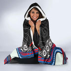Newcastle Knights Hooded Blanket The Scream of Lightning Eyes - Indigenous Dot Ripping Effect