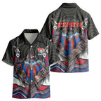 Newcastle Knights Kid Hawaiian Shirt The Scream of Lightning Eyes - Indigenous Dot Ripping Effect