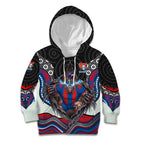 Newcastle Knights Kid Hoodie The Scream of Lightning Eyes - Indigenous Dot Ripping Effect