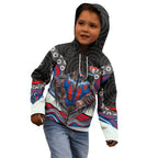 Newcastle Knights Kid Hoodie The Scream of Lightning Eyes - Indigenous Dot Ripping Effect