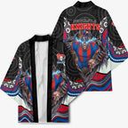 Newcastle Knights Kimono The Scream of Lightning Eyes - Indigenous Dot Ripping Effect