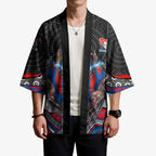 Newcastle Knights Kimono The Scream of Lightning Eyes - Indigenous Dot Ripping Effect