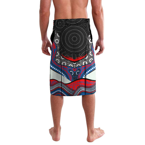 Newcastle Knights Lavalava The Scream of Lightning Eyes - Indigenous Dot Ripping Effect