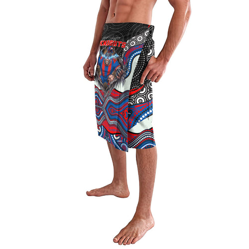 Newcastle Knights Lavalava The Scream of Lightning Eyes - Indigenous Dot Ripping Effect