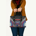 Newcastle Knights Leather Bag The Scream of Lightning Eyes - Indigenous Dot Ripping Effect