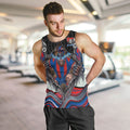 Newcastle Knights Men Tank Top The Scream of Lightning Eyes - Indigenous Dot Ripping Effect