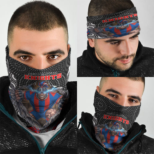 Newcastle Knights Neck Gaiter The Scream of Lightning Eyes - Indigenous Dot Ripping Effect