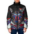 Newcastle Knights Padded Jacket The Scream of Lightning Eyes - Indigenous Dot Ripping Effect