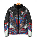 Newcastle Knights Padded Jacket The Scream of Lightning Eyes - Indigenous Dot Ripping Effect