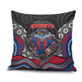 Newcastle Knights Pillow Cover The Scream of Lightning Eyes - Indigenous Dot Ripping Effect
