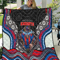 Newcastle Knights Quilt The Scream of Lightning Eyes - Indigenous Dot Ripping Effect