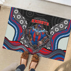 Newcastle Knights Rubber Doormat The Scream of Lightning Eyes - Indigenous Dot Ripping Effect