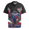 Newcastle Knights Rugby Jersey The Scream of Lightning Eyes - Indigenous Dot Ripping Effect