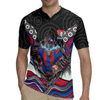 Newcastle Knights Rugby Jersey The Scream of Lightning Eyes - Indigenous Dot Ripping Effect