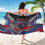 Newcastle Knights Sarong The Scream of Lightning Eyes - Indigenous Dot Ripping Effect