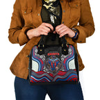 Newcastle Knights Shoulder Handbag The Scream of Lightning Eyes - Indigenous Dot Ripping Effect