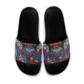 Newcastle Knights Slide Sandals The Scream of Lightning Eyes - Indigenous Dot Ripping Effect