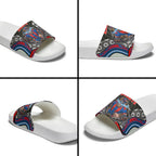 Newcastle Knights Slide Sandals The Scream of Lightning Eyes - Indigenous Dot Ripping Effect