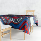 Newcastle Knights Tablecloth The Scream of Lightning Eyes - Indigenous Dot Ripping Effect