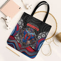 Newcastle Knights Tote Bag The Scream of Lightning Eyes - Indigenous Dot Ripping Effect
