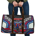 Newcastle Knights Travel Bag The Scream of Lightning Eyes - Indigenous Dot Ripping Effect