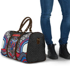 Newcastle Knights Travel Bag The Scream of Lightning Eyes - Indigenous Dot Ripping Effect