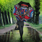 Newcastle Knights Umbrella The Scream of Lightning Eyes - Indigenous Dot Ripping Effect