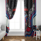 Newcastle Knights Window Curtain The Scream of Lightning Eyes - Indigenous Dot Ripping Effect