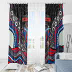 Newcastle Knights Window Curtain The Scream of Lightning Eyes - Indigenous Dot Ripping Effect