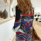 Newcastle Knights Women Casual Shirt The Scream of Lightning Eyes - Indigenous Dot Ripping Effect