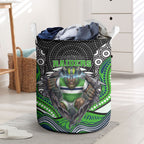 Canberra Raiders Laundry Basket The Scream of Lightning Eyes - Indigenous Dot Ripping Effect