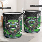 Canberra Raiders Laundry Basket The Scream of Lightning Eyes - Indigenous Dot Ripping Effect