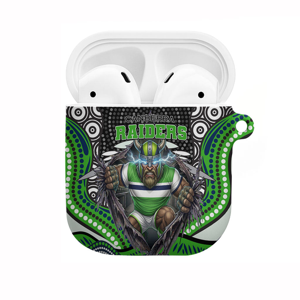 Canberra Raiders AirPods Case The Scream of Lightning Eyes - Indigenous Dot Ripping Effect