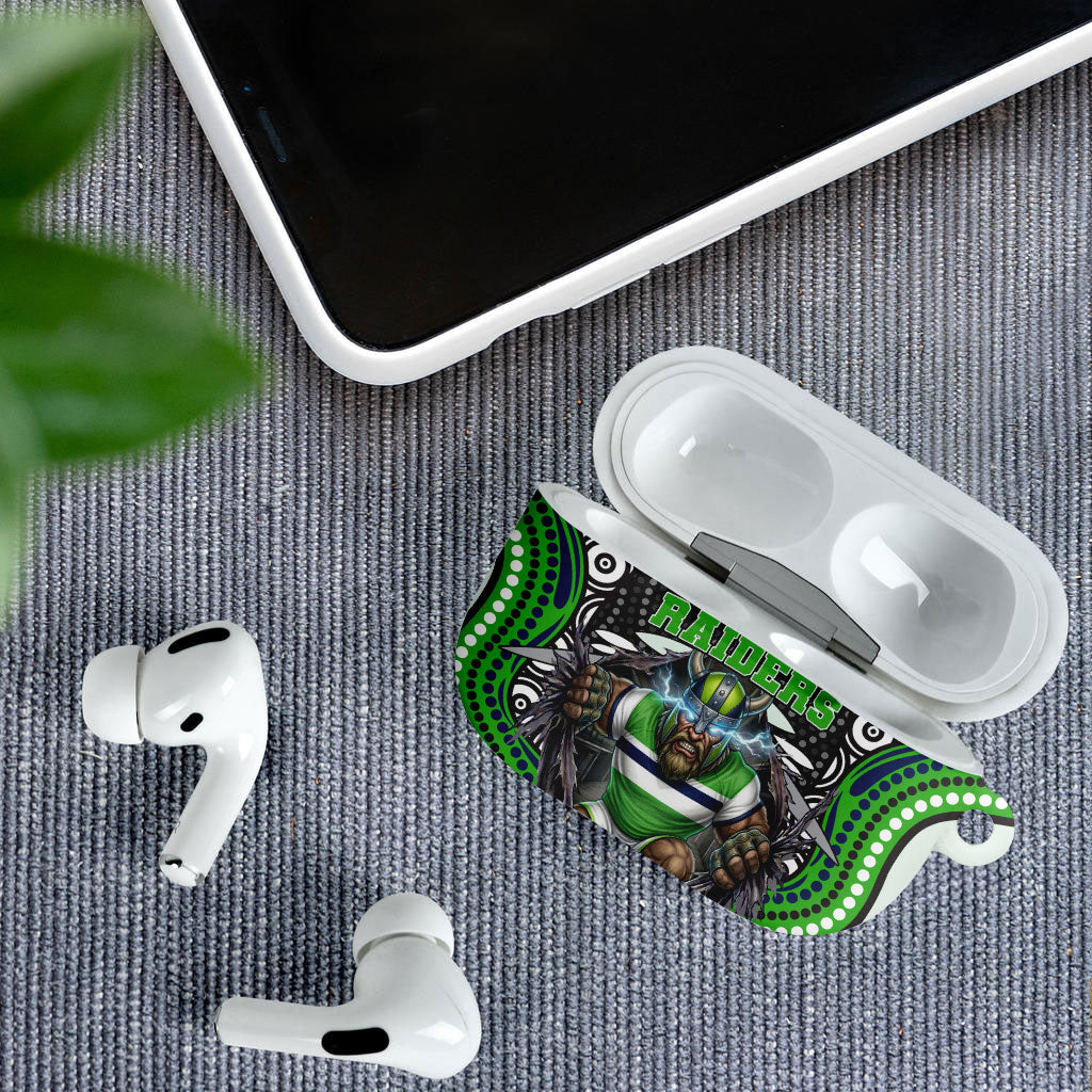 Canberra Raiders AirPods Case The Scream of Lightning Eyes - Indigenous Dot Ripping Effect