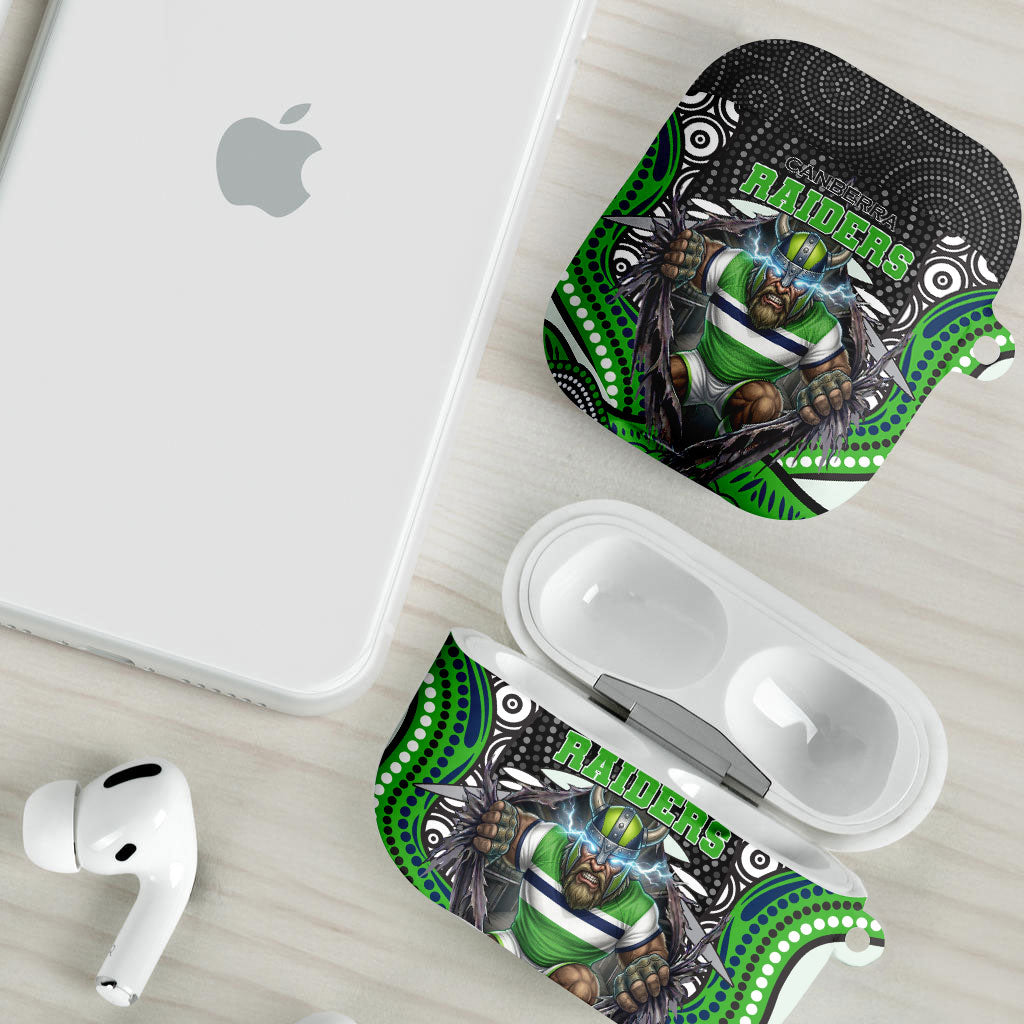 Canberra Raiders AirPods Case The Scream of Lightning Eyes - Indigenous Dot Ripping Effect