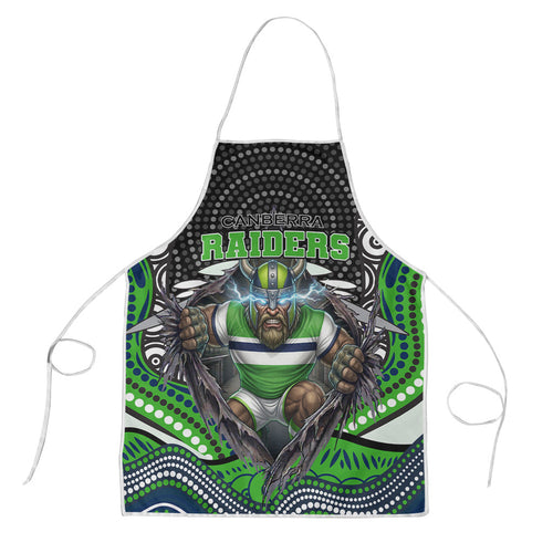 Canberra Raiders Apron The Scream of Lightning Eyes - Indigenous Dot Ripping Effect