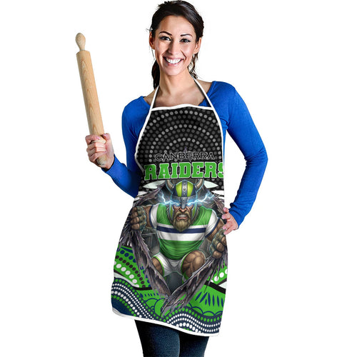 Canberra Raiders Apron The Scream of Lightning Eyes - Indigenous Dot Ripping Effect