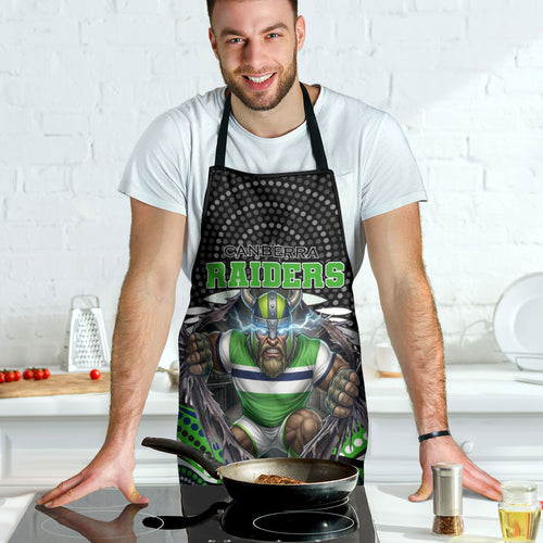Canberra Raiders Apron The Scream of Lightning Eyes - Indigenous Dot Ripping Effect