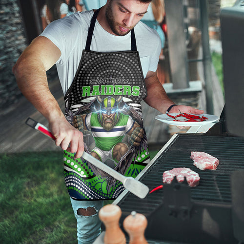 Canberra Raiders Apron The Scream of Lightning Eyes - Indigenous Dot Ripping Effect
