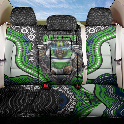 Canberra Raiders Back Car Seat Cover The Scream of Lightning Eyes - Indigenous Dot Ripping Effect