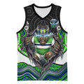 Canberra Raiders Basketball Jersey The Scream of Lightning Eyes - Indigenous Dot Ripping Effect