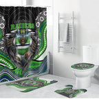 Canberra Raiders Bathroom Set The Scream of Lightning Eyes - Indigenous Dot Ripping Effect