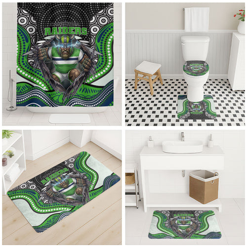 Canberra Raiders Bathroom Set The Scream of Lightning Eyes - Indigenous Dot Ripping Effect