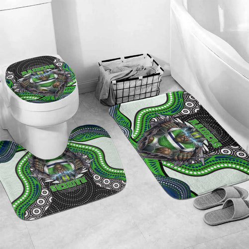 Canberra Raiders Bathroom Set The Scream of Lightning Eyes - Indigenous Dot Ripping Effect
