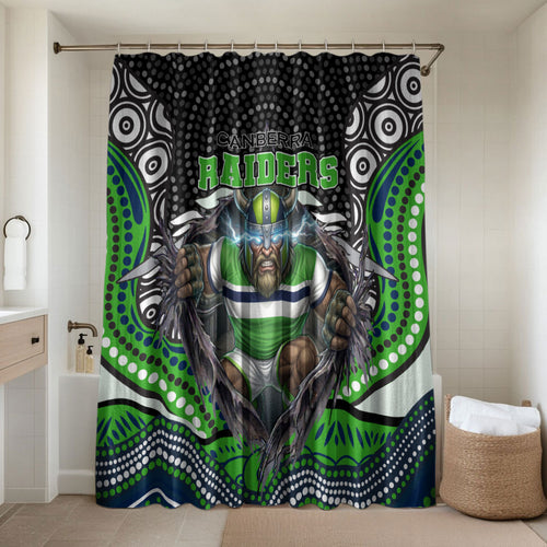 Canberra Raiders Bathroom Set The Scream of Lightning Eyes - Indigenous Dot Ripping Effect