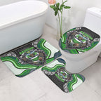 Canberra Raiders Bathroom Set The Scream of Lightning Eyes - Indigenous Dot Ripping Effect