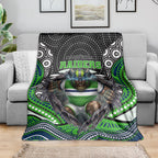 Canberra Raiders Blanket The Scream of Lightning Eyes - Indigenous Dot Ripping Effect